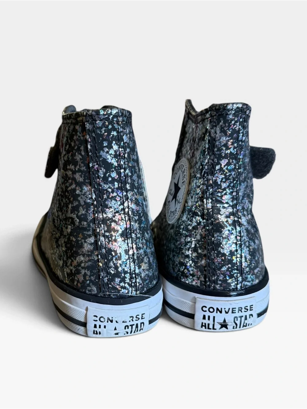 Converse Kids Glitter High Tops in Multicolor Metallic